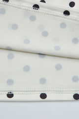 Raglan Corset Polka Dot Bow Side Skirt Set