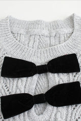 Solid Color Long Sleeve Knit Sweater Dress