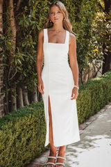 Eden Elegant Midi Dress S / White