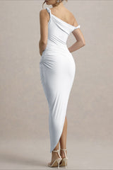 Asymmetrical Bodycon Maxi Party Dress