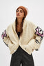 Graphic Print Cardigan One Size / Beige