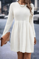 Loose Fit Knit Sweater Dress