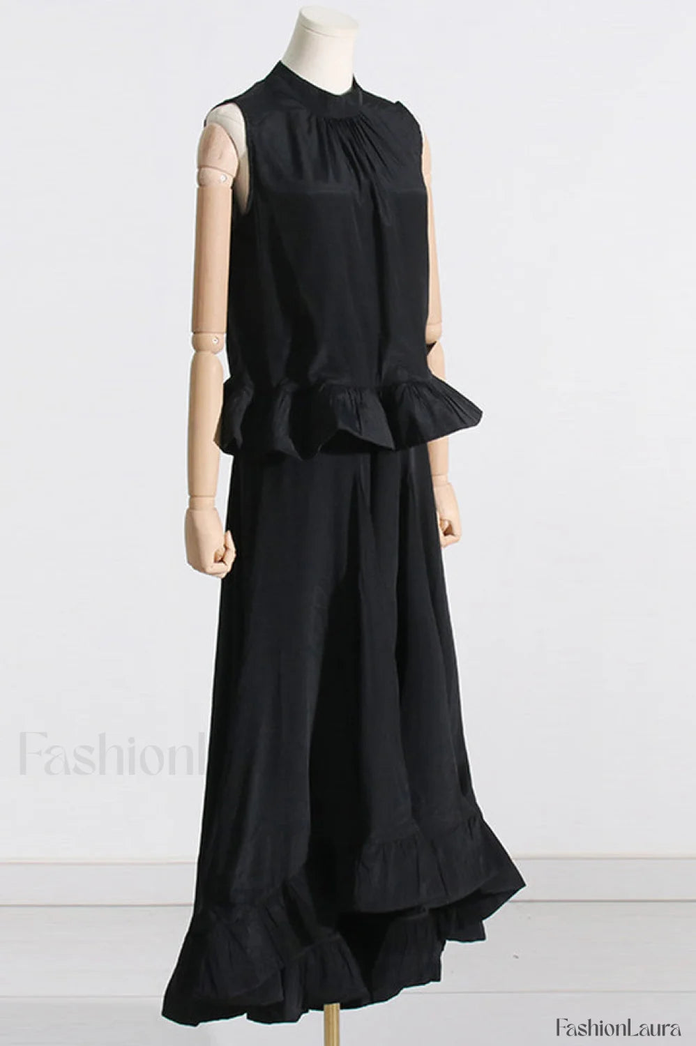 Elaine Pink Sleeveless Charming Ruffle Mermaid Set