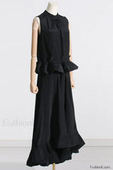 Elaine Pink Sleeveless Charming Ruffle Mermaid Set