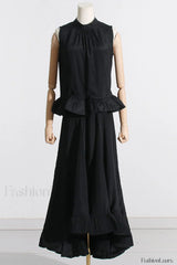 Elaine Pink Sleeveless Charming Ruffle Mermaid Set