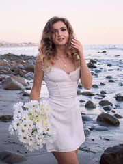 Elegant Casual Women’s 2024 Cotton White Sexy Birthday A Line Holiday Lace Vintage Dress