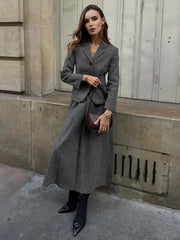 Elegant Solid Graceful Button Down Blazer Blazers