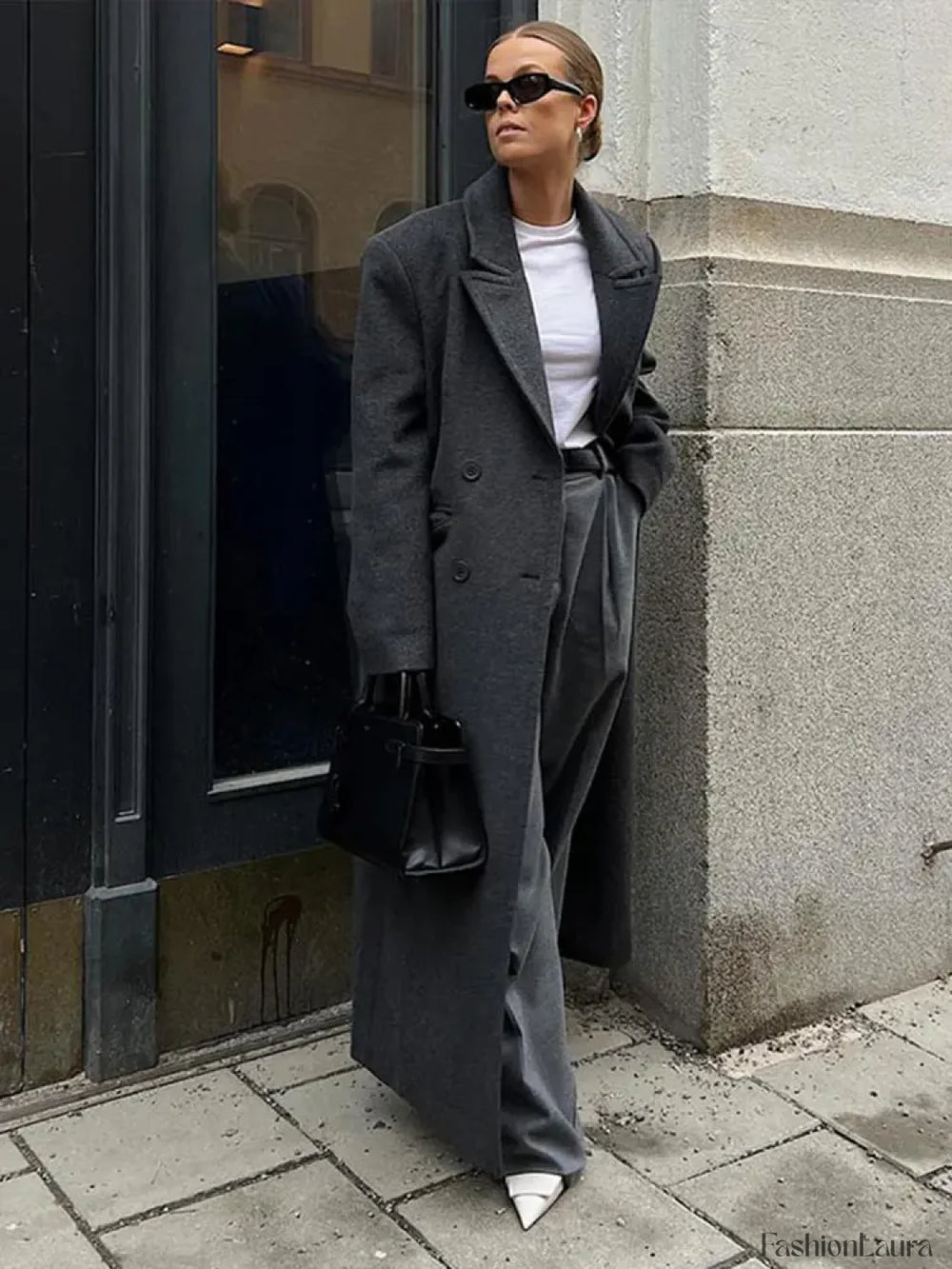 Elegant Women’s Woolen Overcoat Double Breasted Overcoats