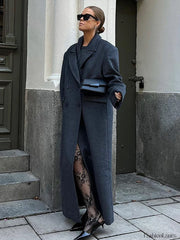 Elegant Women’s Woolen Overcoat Double Breasted Overcoats