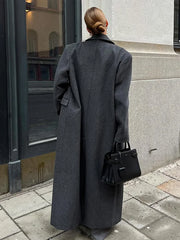 Elegant Women’s Woolen Overcoat Double Breasted Overcoats