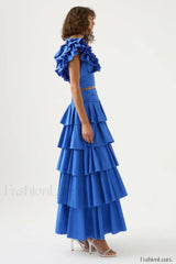 Eleni Tiered Stylish Maxi Skirt Set