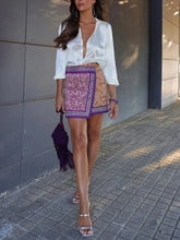 Embroidered Asymmetric Graceful Floral Mini Skirt Multicolor / XS Skirts