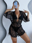 Embroidery Beach Cover Up Three Piece Set Beige / S