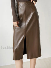 Eternity Nightshade Graceful PU Leather Skirt Brown / XS Skirts