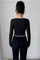 Ribbed Cropped Knit Top