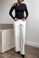 Off-Shoulder Bodycon Knit Top