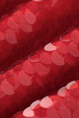 High Waist Sequin Slit Bodycon Skirt