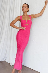 Panel Ruched Mermaid Cocktail Dress