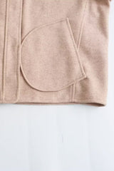 Wool Stand Collar Cropped Coat coats