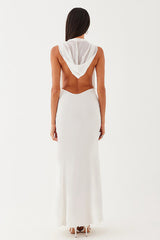 Hooded Deep V Backless Bodycon Dress