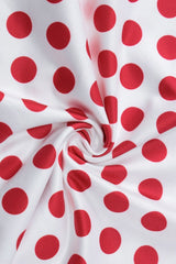 Chic Polka Dot Floral Sleeve Fitted Top Mini Skirt Set