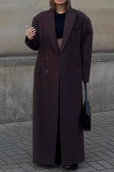Blazer Lapel Long Jacket Style Overcoat