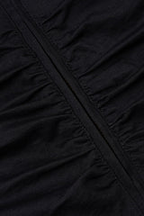 Ruched Waist Biker Jacket