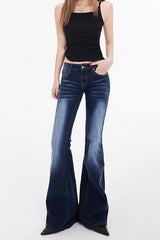 Low Waist Long Flare Jeans
