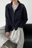 Openwork Knit Cardigan Navy blue / One Size