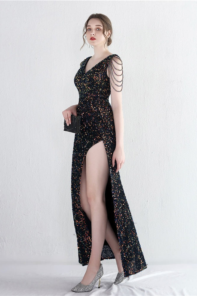 Statement Bead Mermaid Gown Formal Dress