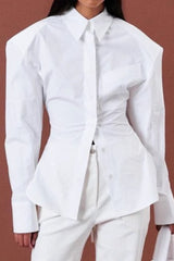 Cutout Back Vintage Blouse