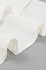 Casual Linen Blend Flutter Sleeve Wide Leg Pants Set