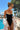 Retro Colorblock Halter Backless One Piece Swimwear Secondary image