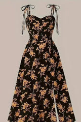 Strap Slim Bodycon Floral Dress