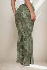 Retro Printed Chic Slim Long Skirt