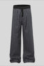 Plaid Button Front Straight Leg Pants