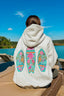 Surfboard Embroidered Fleece Lined Hoodie