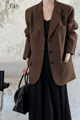 Vintage Casual Long Sleeve Blazer