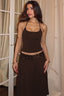 Lace Patchwork Cami Tank Top Skirt Set