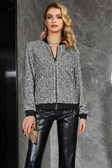 Casual Sequin Loose Long Sleeve Jacket