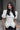 White Lace Trim Ruched Waist Puff Sleeve Blouse Secondary image