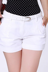 Cotton Mid Waist Loose Fit Casual Shorts