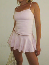 Fairy Spaghetti Strap Mini Skirt Two Piece Set