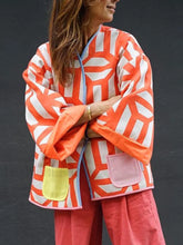 Fantasy World Double Trendy Sided Patchwork Coat Orange / XS Winter Coats