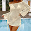Fashion Sheer Smock Dress Cover Up APRICOT / S