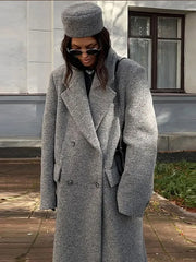 Fashion Turn Down Collar Overcoats