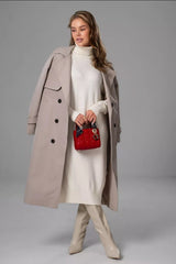 Loose Turtleneck Sweater Dress