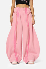 Tie Waist Relaxed Wide Leg Long Pants