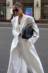 Elegant Longline Belted Trench Overcoat