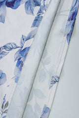 One Shoulder Twist Front Slim Long Floral Dress